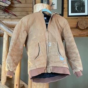 Carhartt Brown Hooded Jacket with Logo